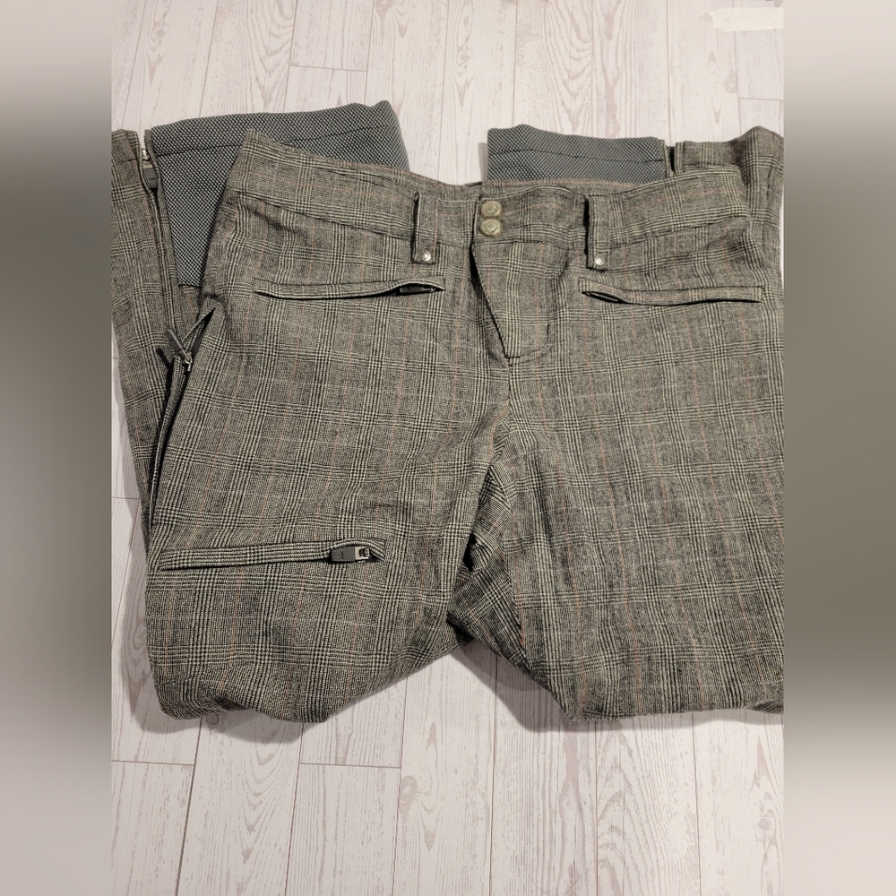 Athleta Plaid Super G Ski Pants - Wool Blend & Kevlar Reinforced - Size 8P